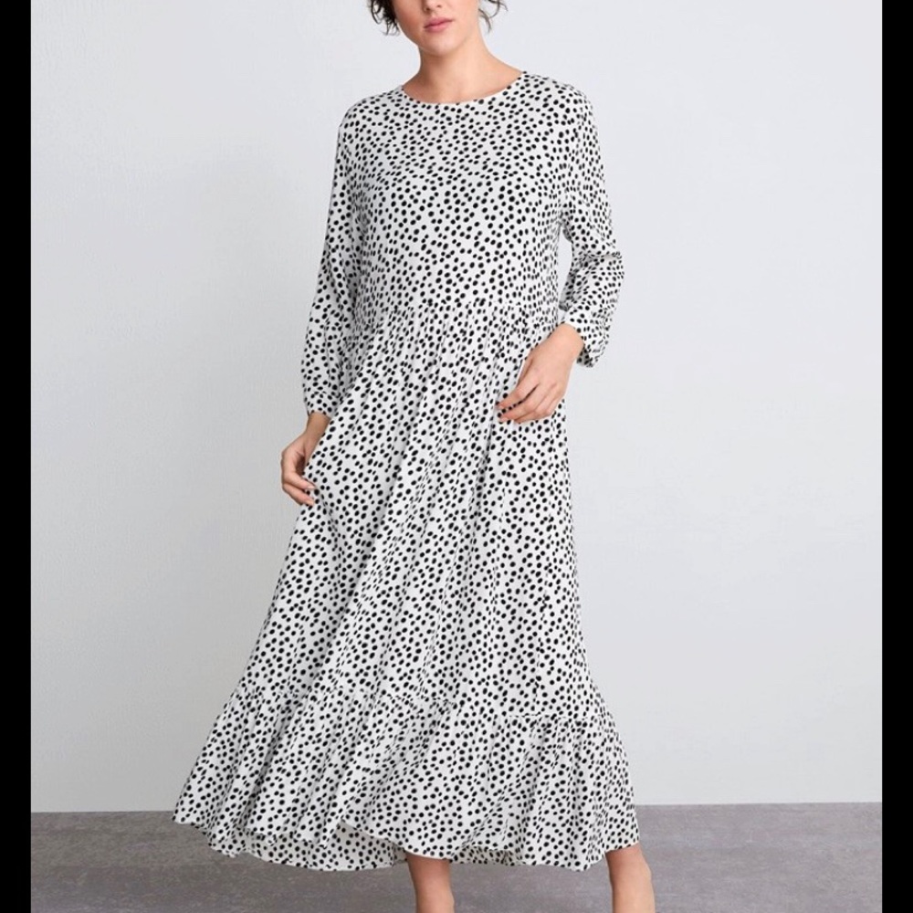 Zara polka dot maxi dress